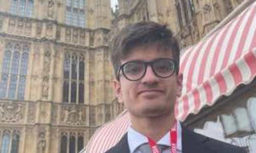Abbas in front of the House of Lords